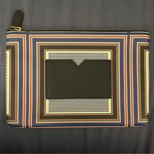 J Crew clutch With Geometric Design